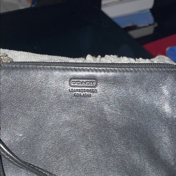 Coach Black Leather Wristlet 6”W x 4”H - Picture 2 of 8